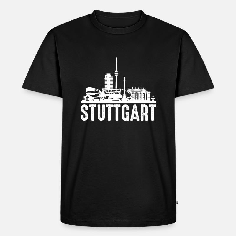 Stuttgart - Männer Premium Bio T-Shirt - Schwarz