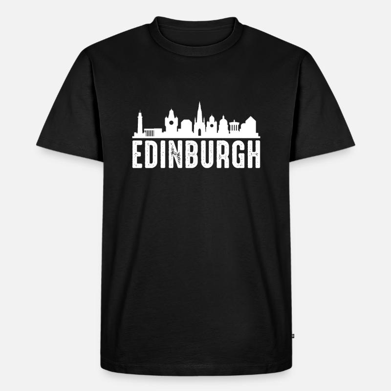 Edinburgh - Männer Premium Bio T-Shirt - Schwarz