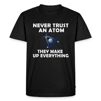 Atom trust - Men's Premium Organic T-Shirt - black - Front - Nico (187cm)