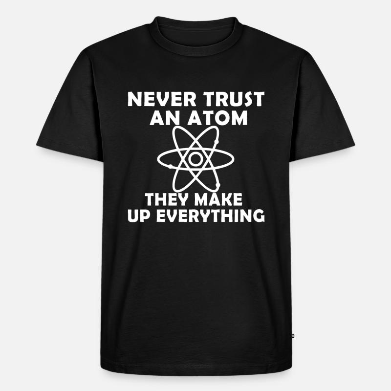Atom Vertrauen - Männer Premium Bio T-Shirt - Schwarz