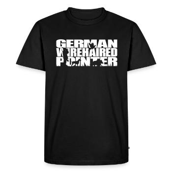 GERMAN WIREHAIRED POINTER Hunting Dogs Hunting Wilsigns - Men's Premium Organic T-Shirt - black - Front - Nico (187cm)