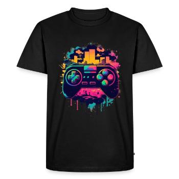 Console de jeu - T-shirt Premium bio Homme - noir - Devant - Nico (187cm)