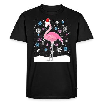 Flamingo cadeau de Noël femmes hommes enfants - T-shirt Premium bio Homme - noir - Devant - Nico (187cm)