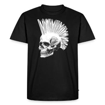 Punk crâne crâne cadeau punk rock - T-shirt Premium bio Homme - noir - Devant - Nico (187cm)