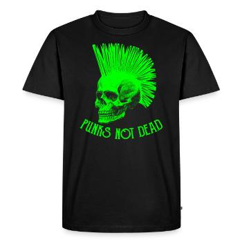 Les punks ne sont pas morts en disant le crâne de coiffure punk - T-shirt Premium bio Homme - noir - Devant - Nico (187cm)