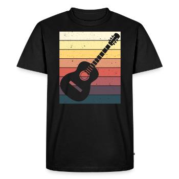 Guitar player Acoustic guitar gift - Men's Premium Organic T-Shirt - black - Front - Nico (187cm)