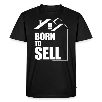 Agent immobilier disant drôle maison achat vente - T-shirt Premium bio Homme - noir - Devant - Nico (187cm)