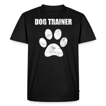 Cadeau de dresseur de chien canin - T-shirt Premium bio Homme - noir - Devant - Nico (187cm)