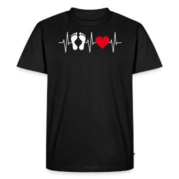 Soins des pieds pédicure podiatre nail salon cadeau - T-shirt Premium bio Homme - noir - Devant - Nico (187cm)