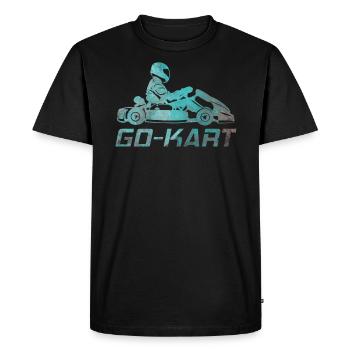 Kart go-kart karting kart pilote cadeau rétro - T-shirt Premium bio Homme - noir - Devant - Nico (187cm)