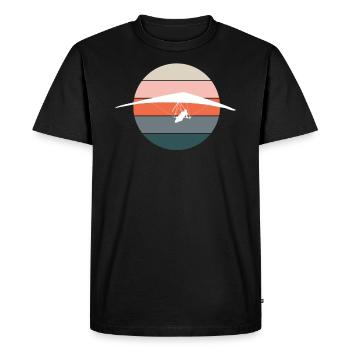 Deltaplane deltaplane deltaplane rétro - T-shirt Premium bio Homme - noir - Devant - Nico (187cm)