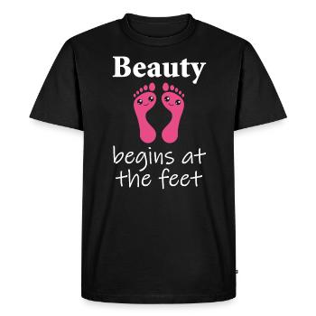 Soins des pieds pédicure podiatre nail salon cadeau - T-shirt Premium bio Homme - noir - Devant - Nico (187cm)
