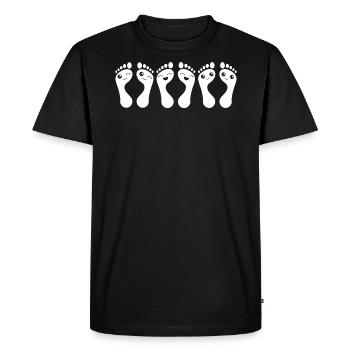Soins pieds Chiropodie Cadeau pieds drôles - T-shirt Premium bio Homme - noir - Devant - Nico (187cm)
