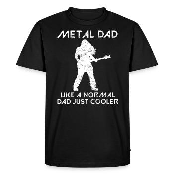 Papa de métal disant cadeau de père de musique rock - T-shirt Premium bio Homme - noir - Devant - Nico (187cm)