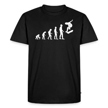 Skateboarder Skate Skate Evolution Cadeau - T-shirt Premium bio Homme - noir - Devant - Nico (187cm)
