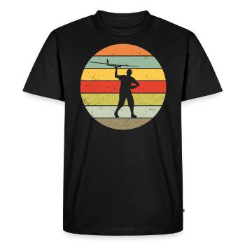 Model Flight Model Maker Airplane Retro Gift - Men's Premium Organic T-Shirt - black - Front - Nico (187cm)