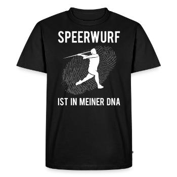 Lance de lance Lance-lance Sort cadeau - T-shirt Premium bio Homme - noir - Devant - Nico (187cm)