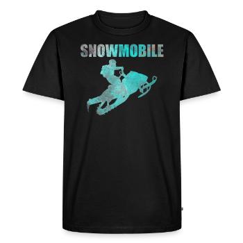 Motoneigiste motoneige cadeau rétro vintage - T-shirt Premium bio Homme - noir - Devant - Nico (187cm)