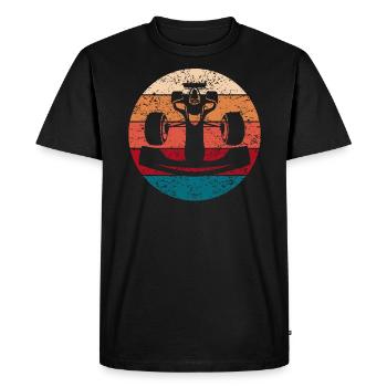 Voiture de course de course voiture de course cadeau rétro vintage - T-shirt Premium bio Homme - noir - Devant - Nico (187cm)