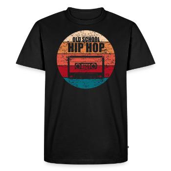 Old School Hip Hop Rap Cassette Rétro Cadeau - T-shirt Premium bio Homme - noir - Devant - Nico (187cm)