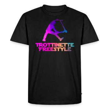 Trottinette freestyle - T-shirt Premium bio Homme - noir - Devant - Nico (187cm)