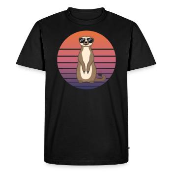 Suricate Drôle Cadeau Dames Hommes Enfants - T-shirt Premium bio Homme - noir - Devant - Nico (187cm)