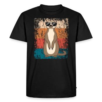 Suricate Drôle Cadeau Dames Hommes Enfants - T-shirt Premium bio Homme - noir - Devant - Nico (187cm)