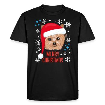 Yorkshire Terrier Dog Cadeau de Noël - T-shirt Premium bio Homme - noir - Devant - Nico (187cm)