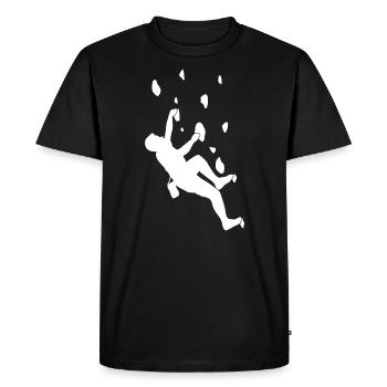 Climbers Mountaineers Climbing wall Climbing hall - Men's Premium Organic T-Shirt - black - Front - Nico (187cm)