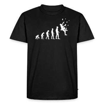 Climber Evolution Salle d’escalade - T-shirt Premium bio Homme - noir - Devant - Nico (187cm)
