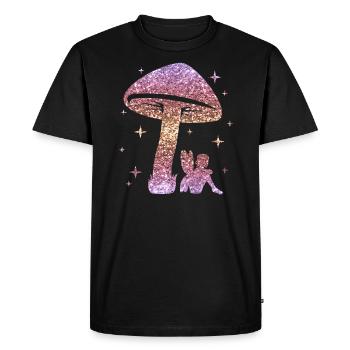 Glitter Fée Elfe Conte de Fées Dames Fille Cadeau - T-shirt Premium bio Homme - noir - Devant - Nico (187cm)