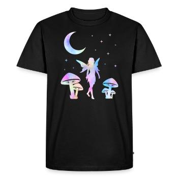 Fée Magique Elfe Conte de Fées Dames Fille Cadeau - T-shirt Premium bio Homme - noir - Devant - Nico (187cm)