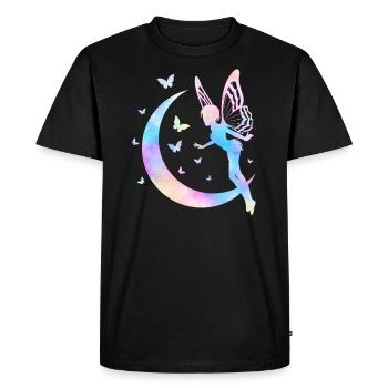 Fée Magique Elfe Conte de Fées Dames Fille Cadeau - T-shirt Premium bio Homme - noir - Devant - Nico (187cm)