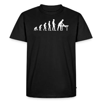 Profession de charpentier Evolution Charpentier Cadeau - T-shirt Premium bio Homme - noir - Devant - Nico (187cm)