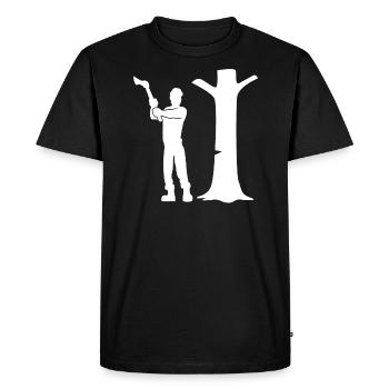 Profession de bûcheron Formation Forester Cadeau - T-shirt Premium bio Homme - noir - Devant - Nico (187cm)