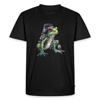 Electro Music Festival Party Lovers Techno - Men's Premium Organic T-Shirt - black - Front - Nico (187cm)