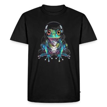 Festival de musique électronique DJ EDM - T-shirt Premium bio Homme - noir - Devant - Nico (187cm)