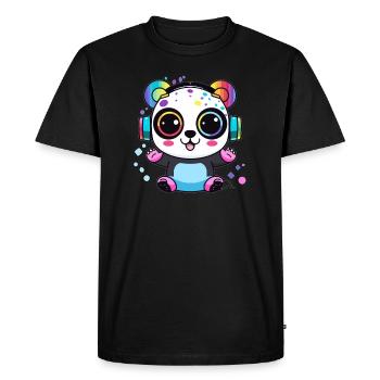 Rave Panda DJ Music Festival - Men's Premium Organic T-Shirt - black - Front - Nico (187cm)