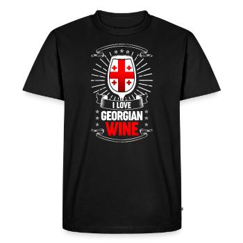 Voyage amateur de vin géorgien Géorgie - T-shirt Premium bio Homme - noir - Devant - Nico (187cm)