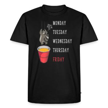 Raccoon Lover Funny Weekend Party - T-shirt Premium bio Homme - noir - Devant - Nico (187cm)