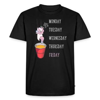 Party Licorne Amateurs de bière Buveurs de bière - T-shirt Premium bio Homme - noir - Devant - Nico (187cm)