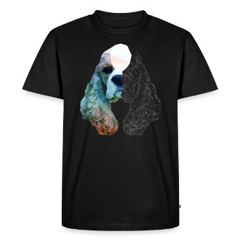 Art Cocker Épagneul Éleveur de chiens - T-shirt Premium bio Homme - noir - Devant - Nico (187cm)