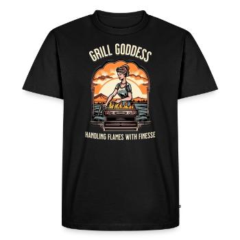BBQ Grill Summer Backyard BBQ Griller Maman - T-shirt Premium bio Homme - noir - Devant - Nico (187cm)