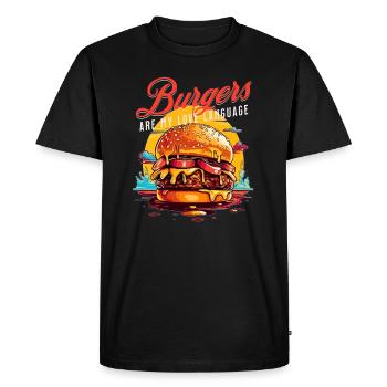 Backyard Grill BBQ Grill Burger Lovers - T-shirt Premium bio Homme - noir - Devant - Nico (187cm)