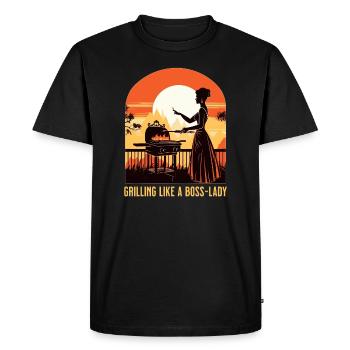 Grill pieu Food Lover BBQ Griller Maman - T-shirt Premium bio Homme - noir - Devant - Nico (187cm)