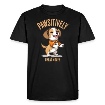 Chien dansant Beagle Chien dansant Danse - T-shirt Premium bio Homme - noir - Devant - Nico (187cm)