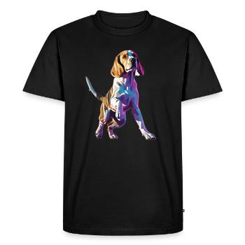 Arty Beagle Dog Dance Competition - Men's Premium Organic T-Shirt - black - Front - Nico (187cm)
