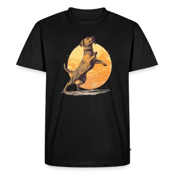 Concours Retro Dancing Dog Cute Dog - T-shirt Premium bio Homme - noir - Devant - Nico (187cm)