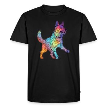 German Shepherd Breeder German Shepherd - Men's Premium Organic T-Shirt - black - Front - Nico (187cm)