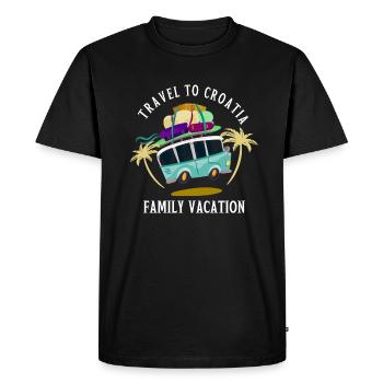 Voyage en Croatie Vacances en famille amusantes - T-shirt Premium bio Homme - noir - Devant - Nico (187cm)